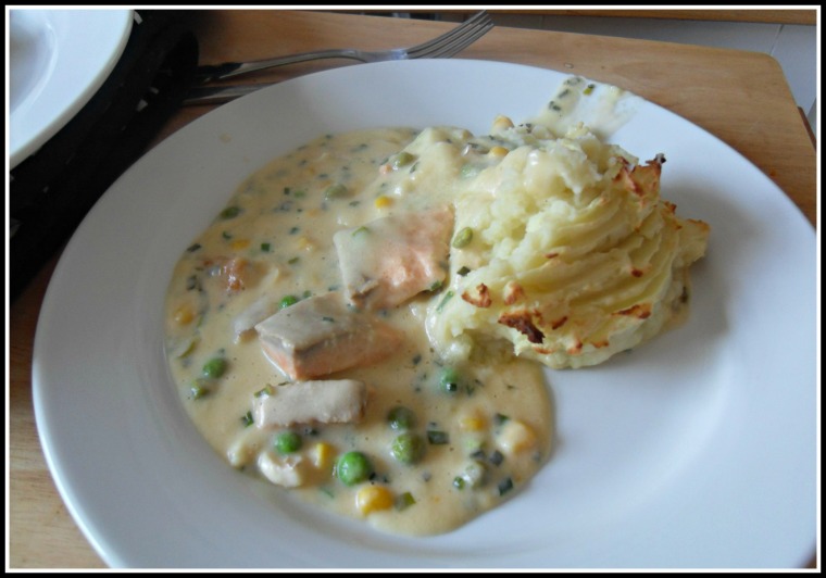 Plate of fish pie